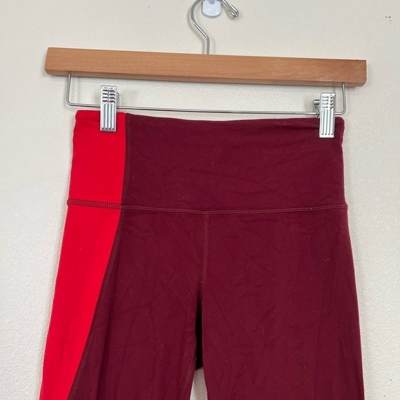 Athleta Maroon Colorblock Elation Asym 7/8 Tight - Picture 10 of 10